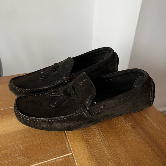 Prada Brown Suede Loafers - Picture 2 of 6